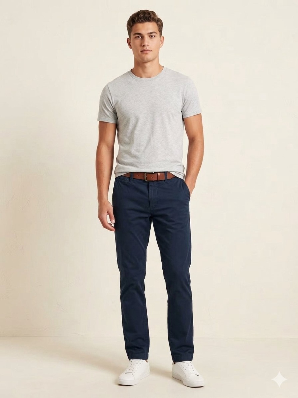 Hollister Navy Slim Chinos for Men